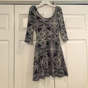 Black and white bandana patterned dress