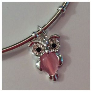 Opal & Rhonestone Owl Bracelet