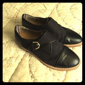 Black monk strap oxfords from Tommy Hilfiger