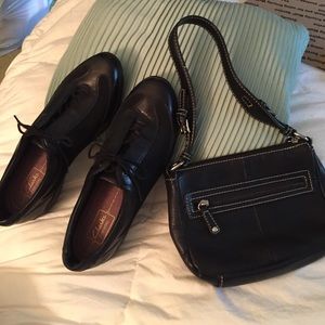 Clarks dress shoes and small bag