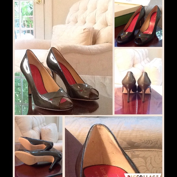 KATE SPADE Gray Gwennie Open-Toe Pump - Picture 1 of 4