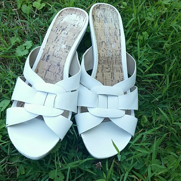 White Wedge Sandals