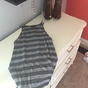 Black and gray striped tank top