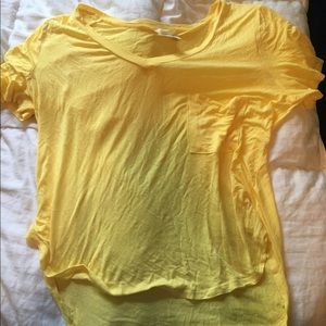 Yellow short sleeve shirt