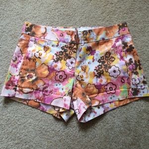 J crew floral chino shorts size 0