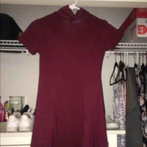 Red Turtle Neck Dress