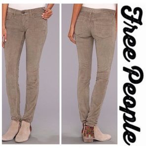 🎀FREE PEOPLE🎀Gray Skinny Corduroy Pants