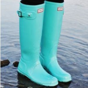 RARE TIFFANY BLUE HUNTER BOOTS BRAND NEW IN BOX