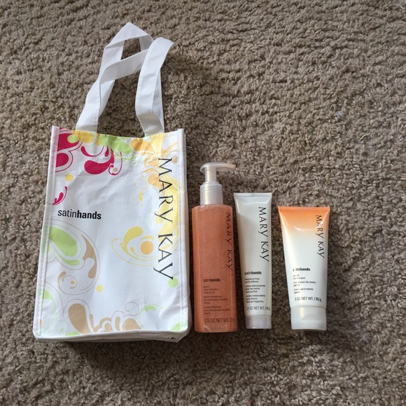 Peach Satin Hands