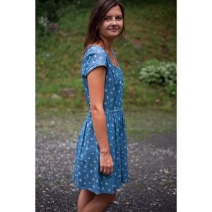 PENDING SALE: Chambray Floral Dress