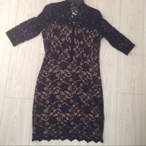 Karen Kane Navy Lace Dress