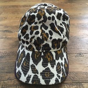 J. CREW leopard print baseball cap