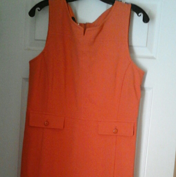 TALBOT ORANGE SLEEVELESS DRESS SIZE M
