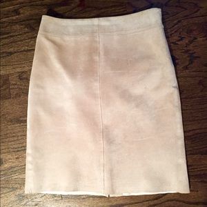 Express genuine suede cream pencil skirt, size 1/2