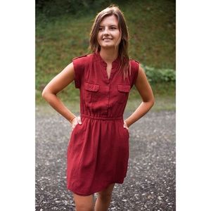 PENDING SALE: Gap Dark Red Polka Dot Dress