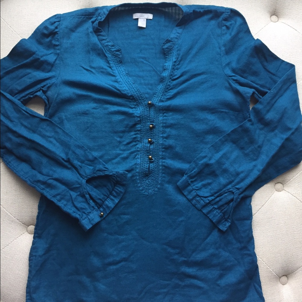 Old Navy: teal/blue top- size XS