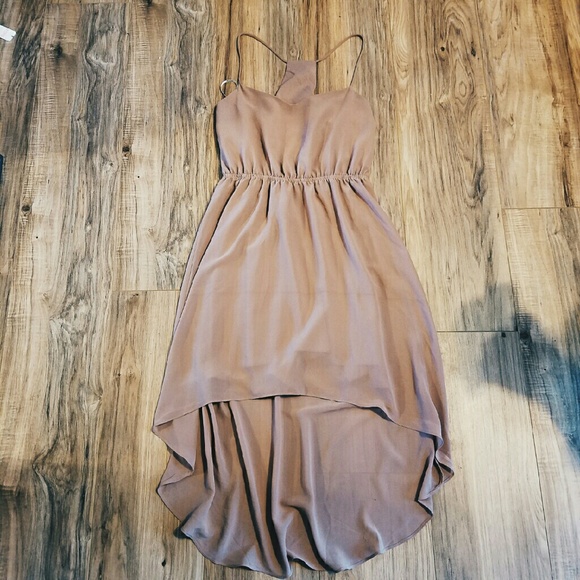 Forever21 high-low nude dress