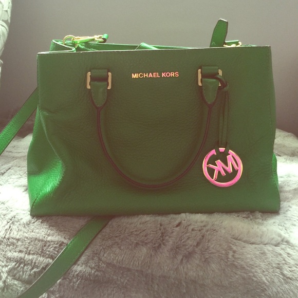 Green Michael Kors purse