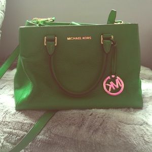 Green Michael Kors purse
