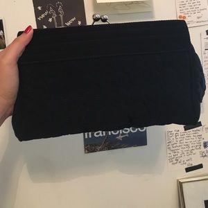 Vera Bradley clutch bag black