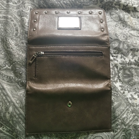 Tan Leather Studded Wallet - Picture 4 of 4