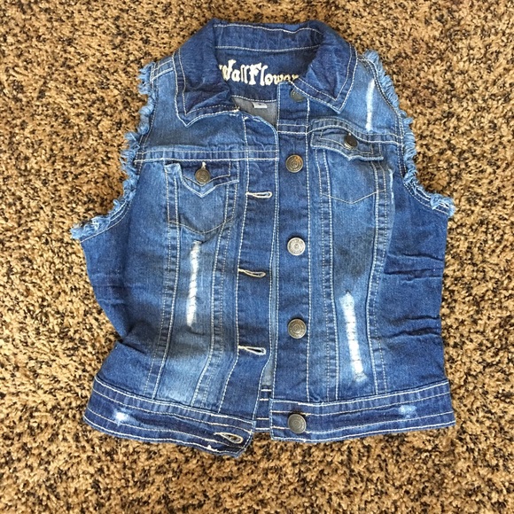 WallFlower Arianna Racerback jean vest S