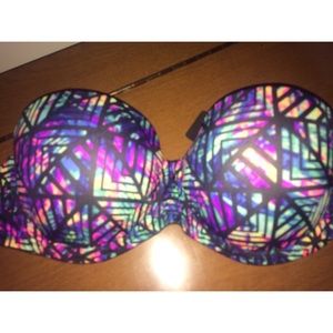 PINK VS geometric strapless bra