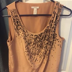 J. Crew silk tank with beading