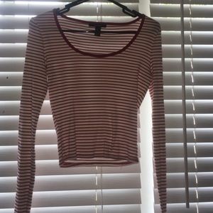 Forever 21 Stripped Cropped Top