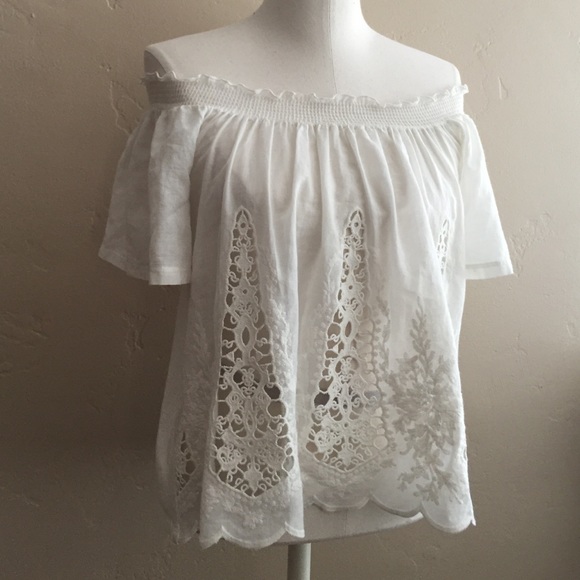 Zara Off the Shoulder Boho Top