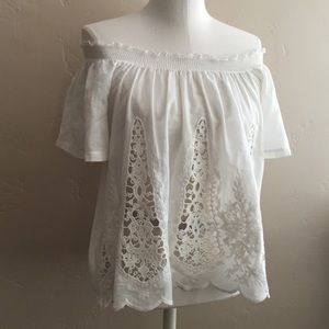 Zara Off the Shoulder Boho Top