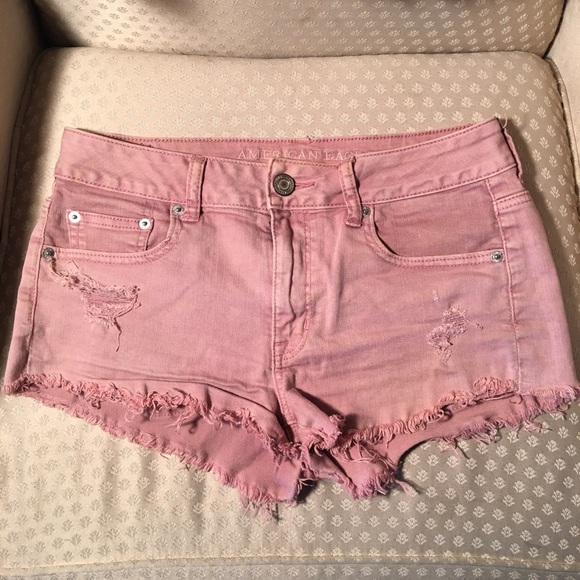 AE high rise salmon shorties