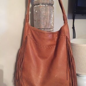 Margot leather fringe purse