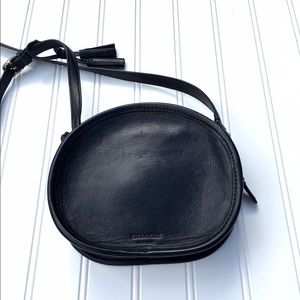 COACH BLACK LEATHER CANTEEN BAG