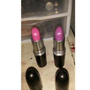 2 mac lipsticks  .