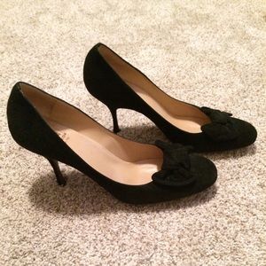 Moschino Cheap and Chic black suede heels.