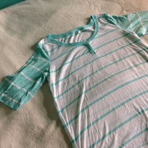 Turquoise Striped Tee