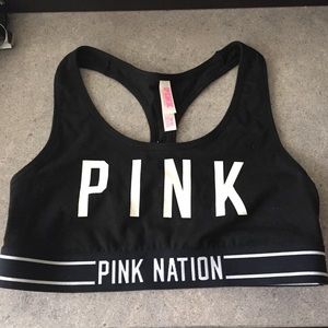 Pink nation sports bra