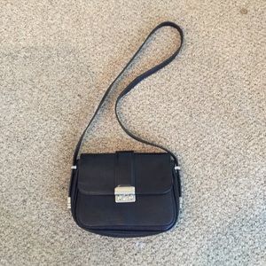 Black and silver purse