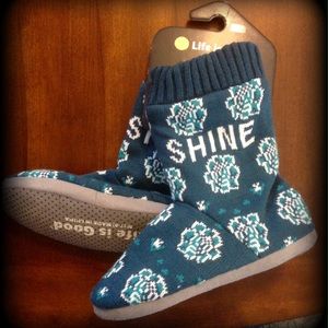 Life is Good cozy slipper socks