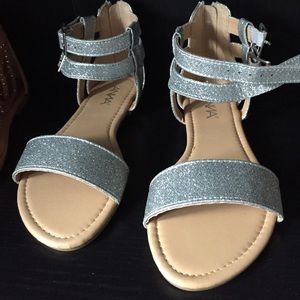 Silver Gladiator Sandals