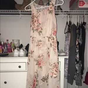 High low flower with cut out back