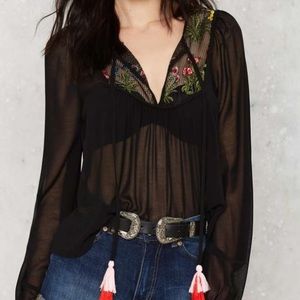 Nasty Gal Capri Chiffon Top