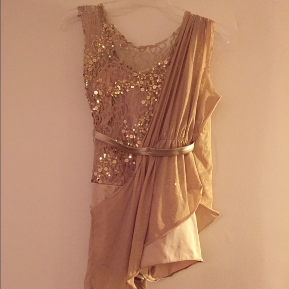 gold dance costume