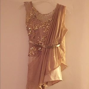 gold dance costume