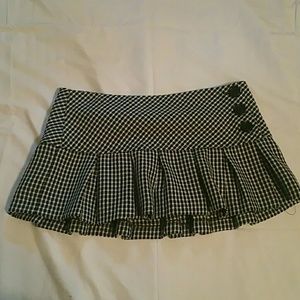 Black and White Mini Skirt
