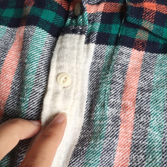 ❌SOLD❌ J. Crew Boy Shirt in Rock Salt Plaid - Picture 3 of 4