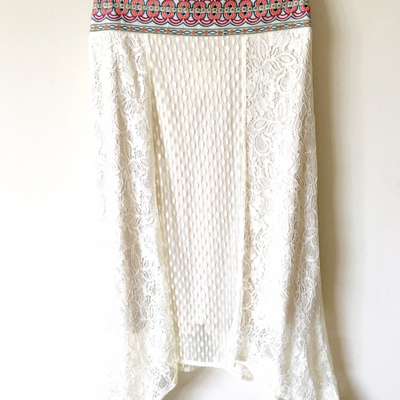 NWT Flying Tomato Ivory Lace Skirt