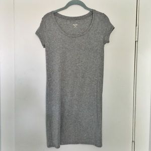 Simple light gray T-shirt dress