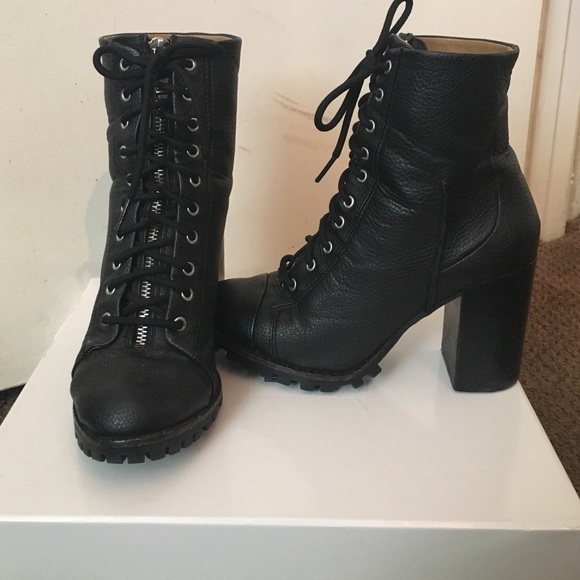 Lace up booties